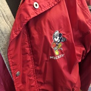 Disney's Vintage  Red Raincoat  With Liner.